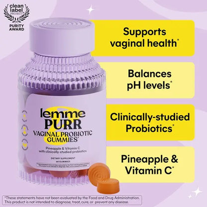 Balance pH, Eliminate Odor & Restore Flora Vaginal Probiotic Gummies