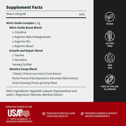 Premium Nitric Oxide: Max Pump, Flow & Endurance
