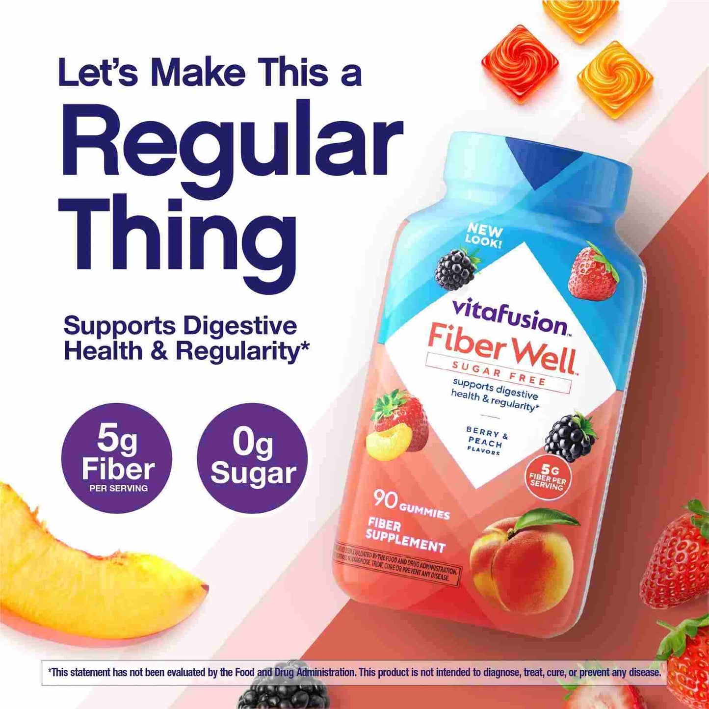 Tasty Daily Fiber Gummies for Natural Digestive Health & Regularity