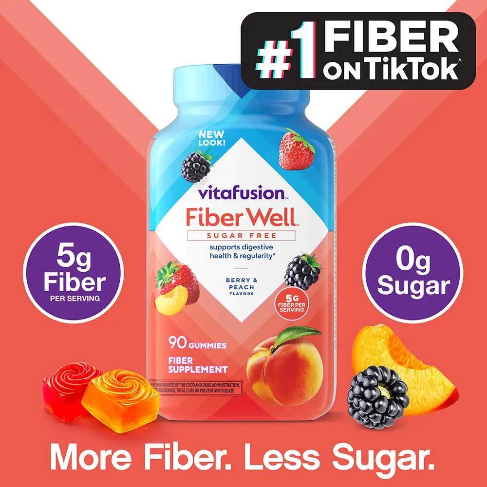 Tasty Daily Fiber Gummies for Natural Digestive Health & Regularity
