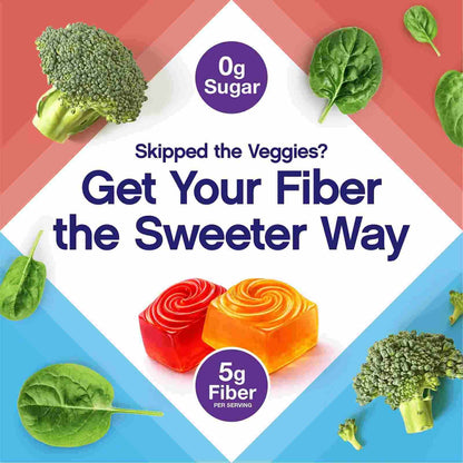 Tasty Daily Fiber Gummies for Natural Digestive Health & Regularity