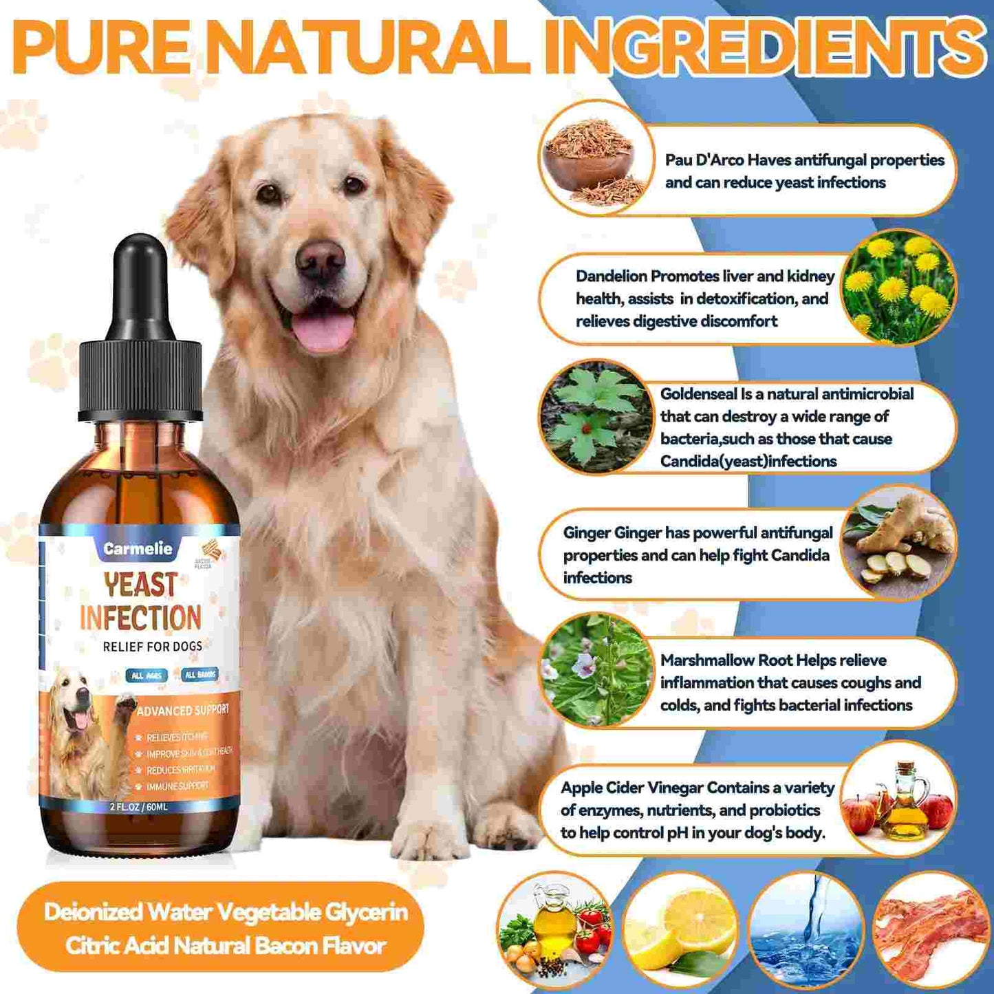 Dog Ear & Skin Relief Drops – Natural Allergy & Yeast Treatment