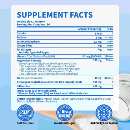 Deep Sleep & Stress Relief Magnesium Ashwagandha Complex