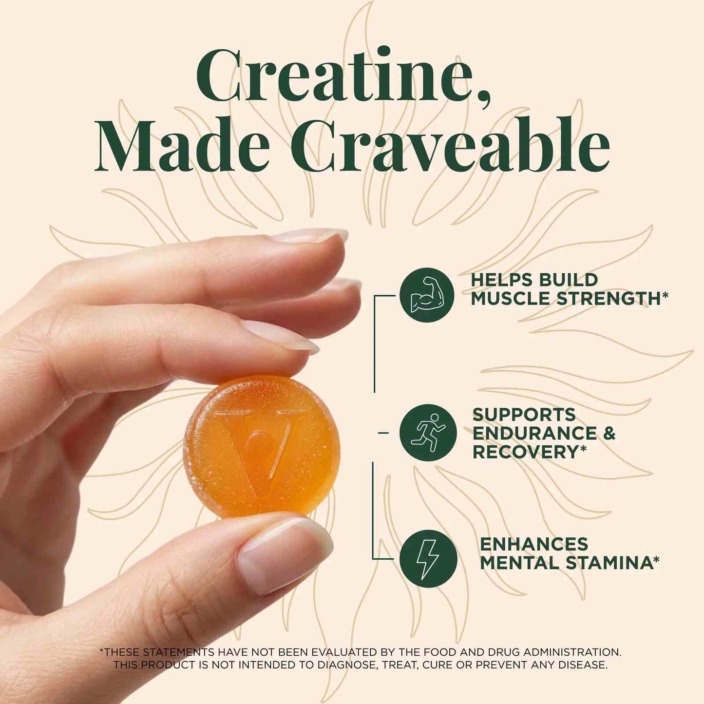 Pure Creatine Monohydrate Gummies for Daily Strength & Muscle Energy