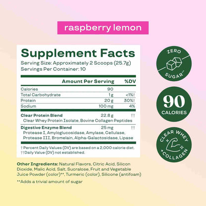 Light & Refreshing Clear Whey + Collagen Protein Drink