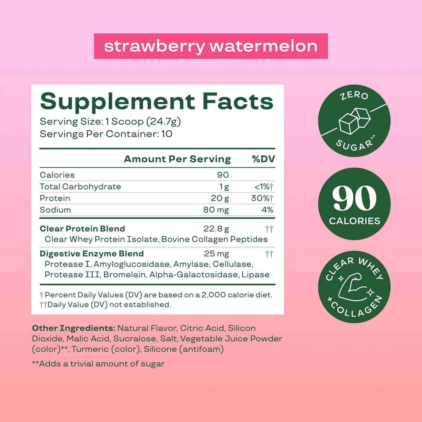 Light & Refreshing Clear Whey + Collagen Protein Drink