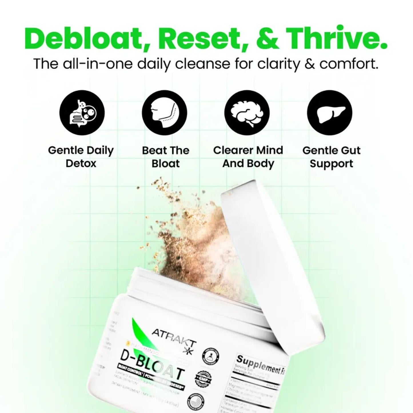 Beat Bloat with Daily Debloat Powder