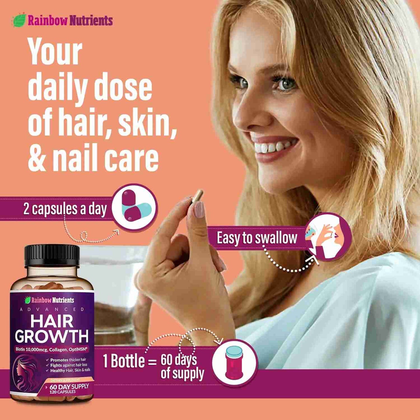 Hair Growth Supplement for Thicker, Fuller Hair