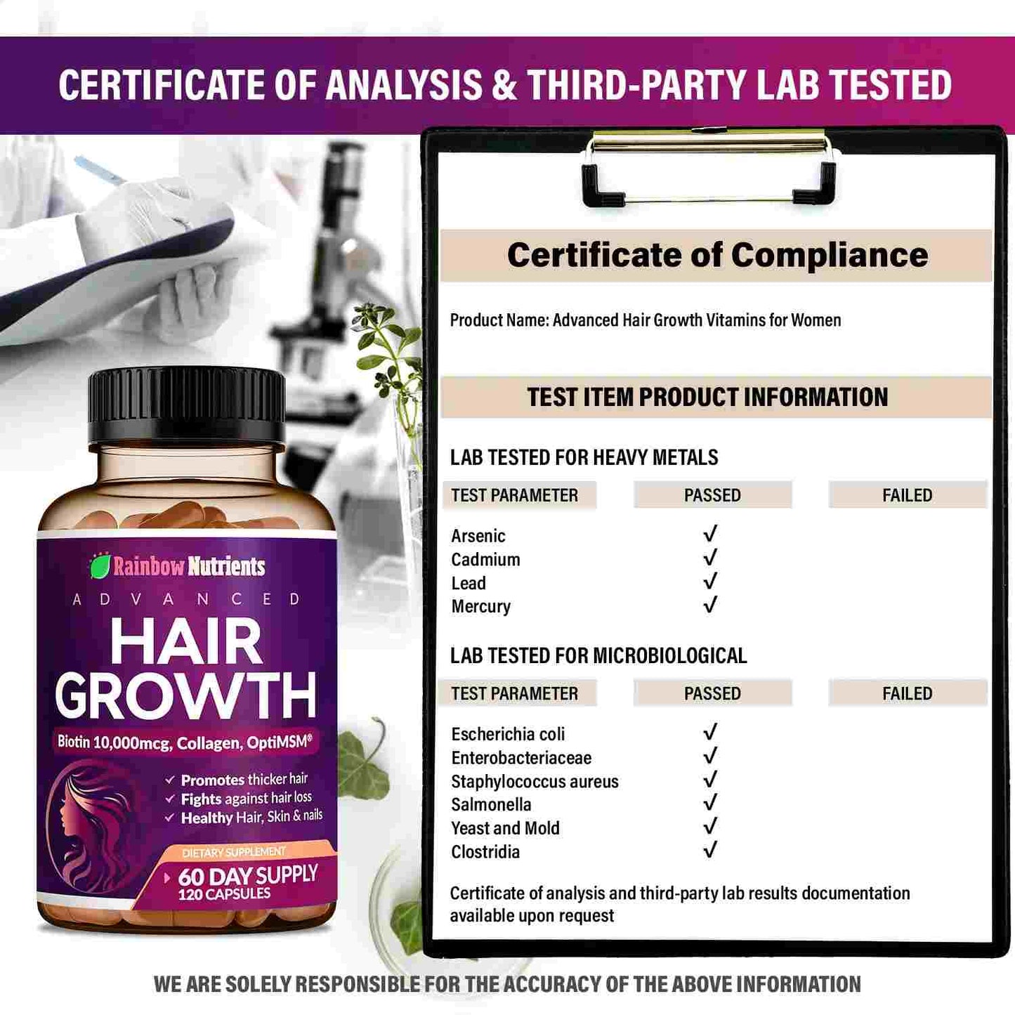 Hair Growth Supplement for Thicker, Fuller Hair