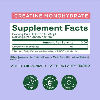 Fuel Your Energy, Focus & Muscle Recovery with Pure Micronized Creatine