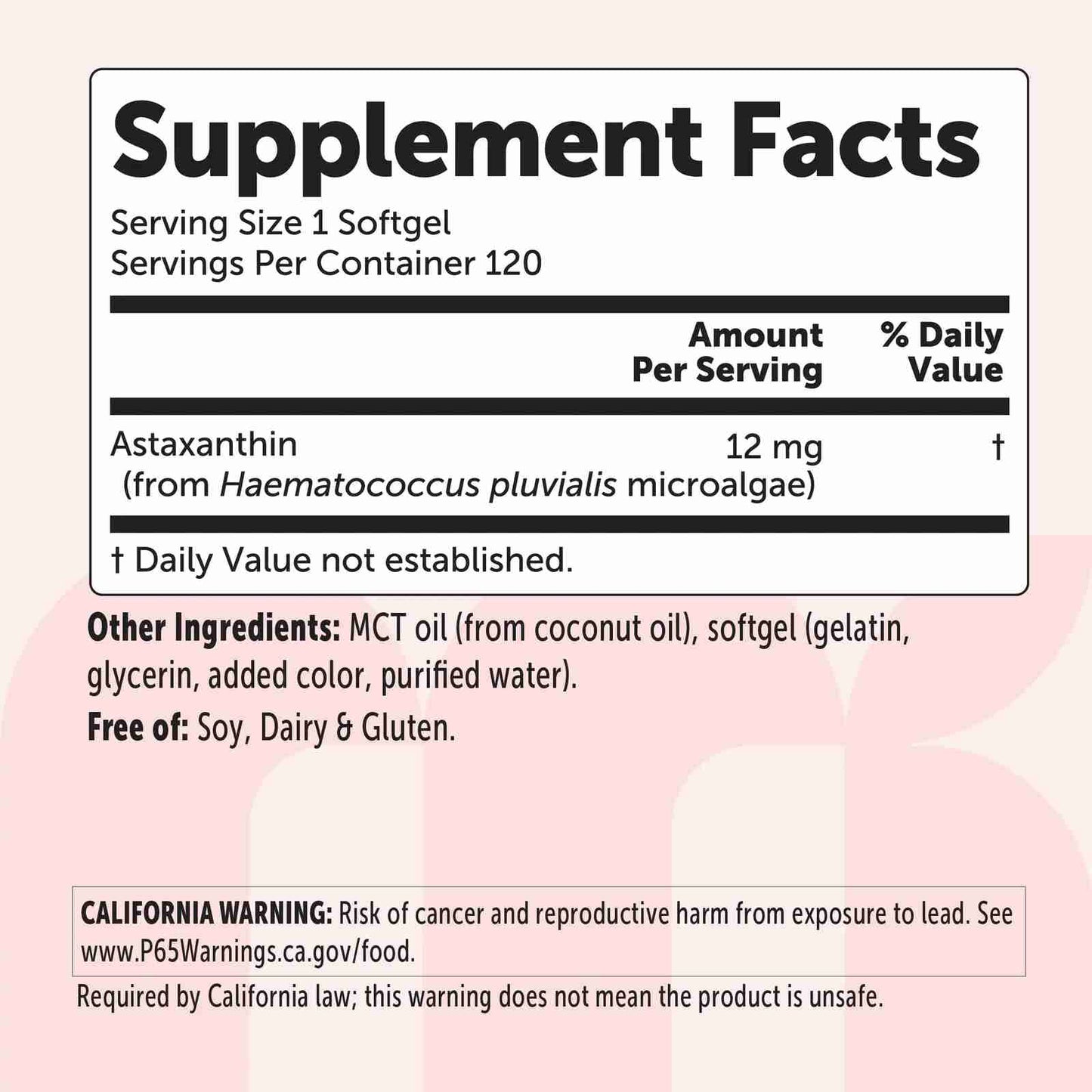 Premium Astaxanthin 12mg – Ultimate Antioxidant & Cellular Health Support