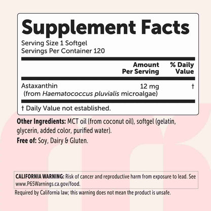 Premium Astaxanthin 12mg – Ultimate Antioxidant & Cellular Health Support