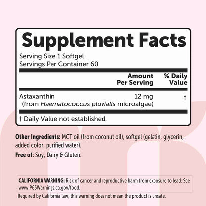 Premium Astaxanthin 12mg – Ultimate Antioxidant & Cellular Health Support