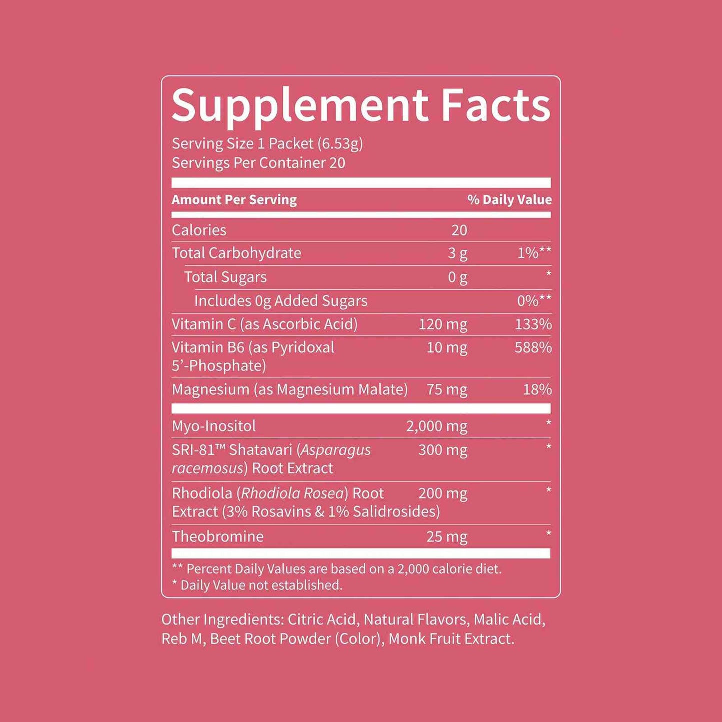 Hormonal Support Daily Drink Mix – Shatavari, Inositol & Rhodiola