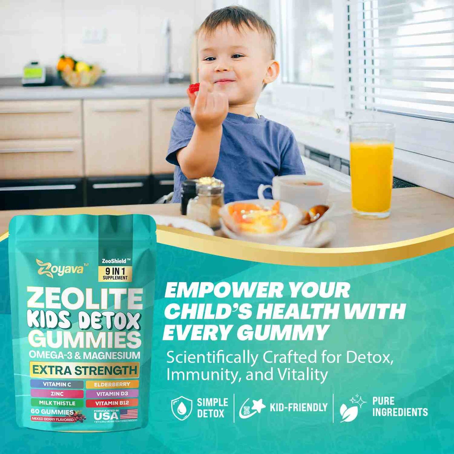 Deep Cellular Heavy Metal Detox & Immune Support Zeolite Gummies