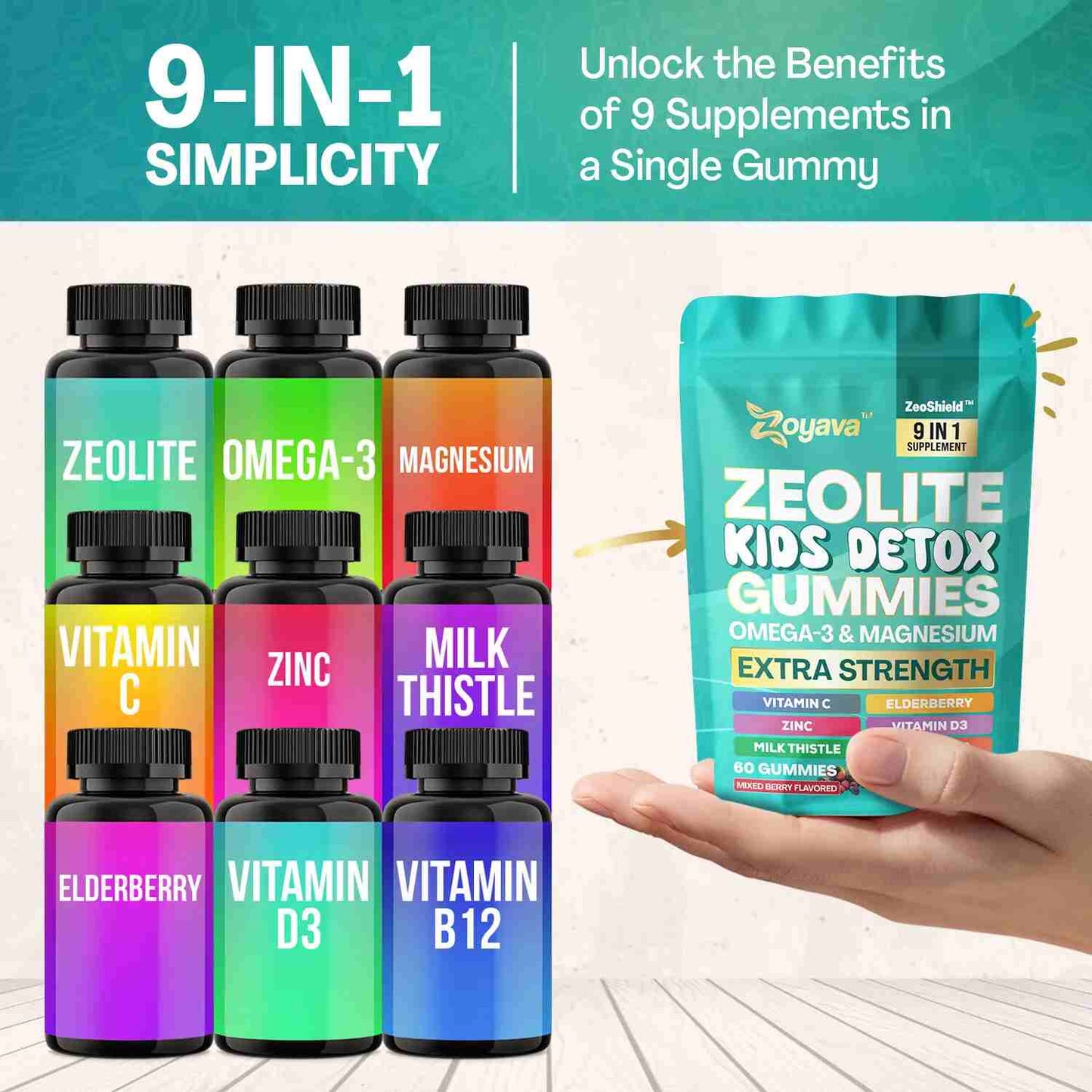 Deep Cellular Heavy Metal Detox & Immune Support Zeolite Gummies
