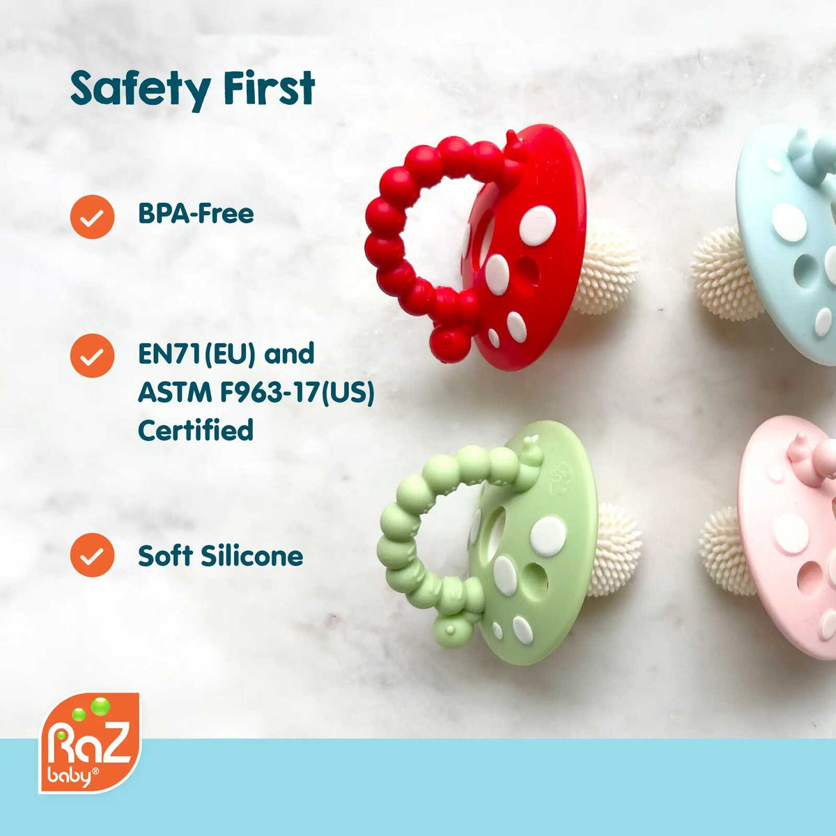 [BUY 1 GET 3 FREE] Gentle Soothing & Teething Relief Silicone Baby Pacifier