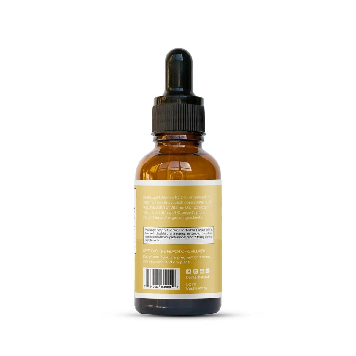 Organic Vitamin D3 K2 Liquid Drops with Omega-3 & MCT Oil