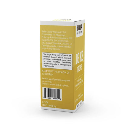 Organic Vitamin D3 K2 Liquid Drops with Omega-3 & MCT Oil