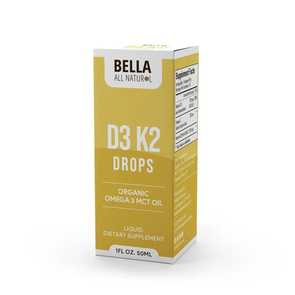 Organic Vitamin D3 K2 Liquid Drops with Omega-3 & MCT Oil