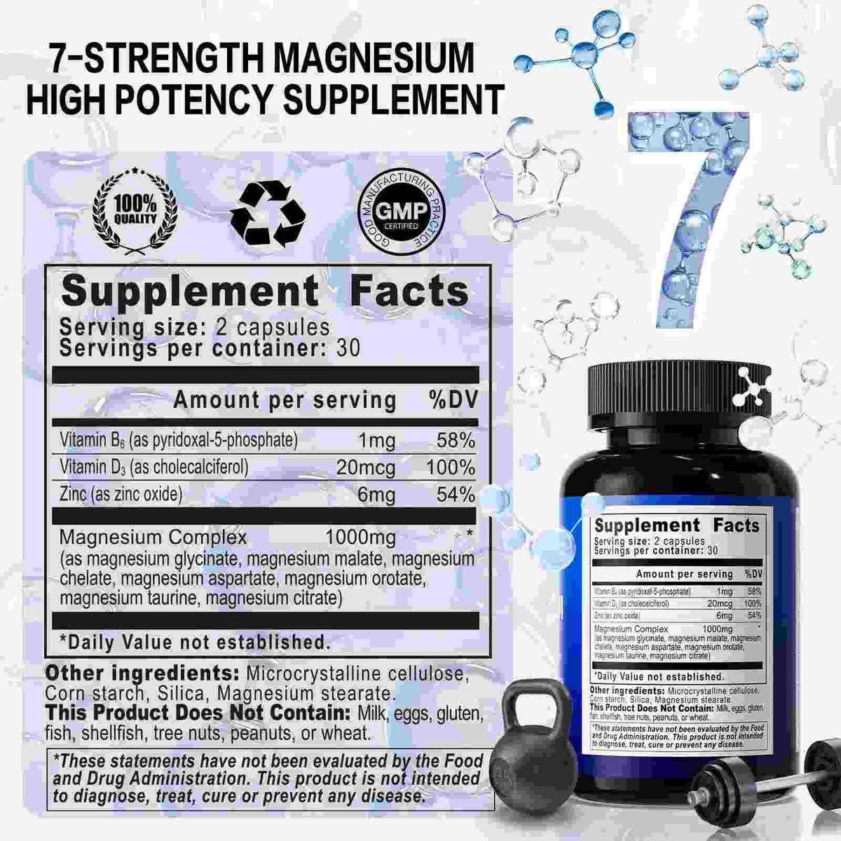 High-Absorption Magnesium Glycinate Capsules