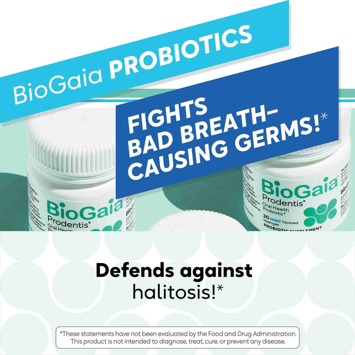 Clinically Proven Oral Probiotic Lozenges for Fresh Breath & Healthy Teeth & Gums
