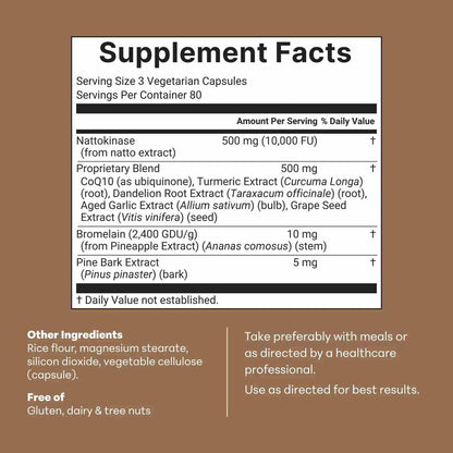10,000 FU Nattokinase Complex – Premium Circulation & Heart Support