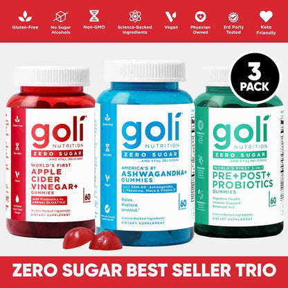 Zero-Sugar Best Seller Trio: Gut Health, Calm & Vitality