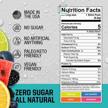 Fire Salt Zero Sugar Electrolyte Powder Packets
