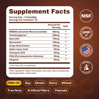 Ultimate 8-in-1 NAD+ Boosting Anti-Aging Supplement