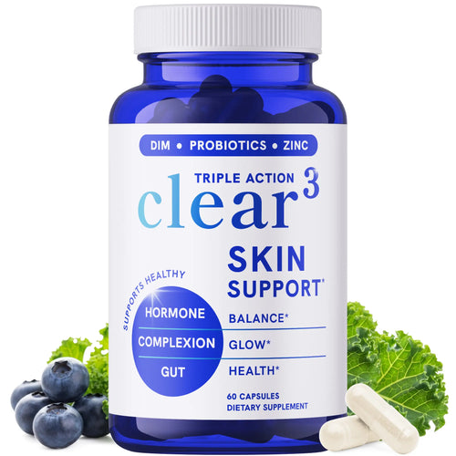 Clear Skin & Acne Support Capsules with Probiotics, DIM & Zinc