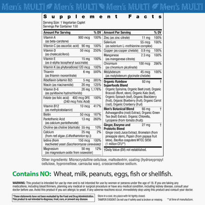 High-Potency Men's Daily Multivitamin & Adaptogen Caplets