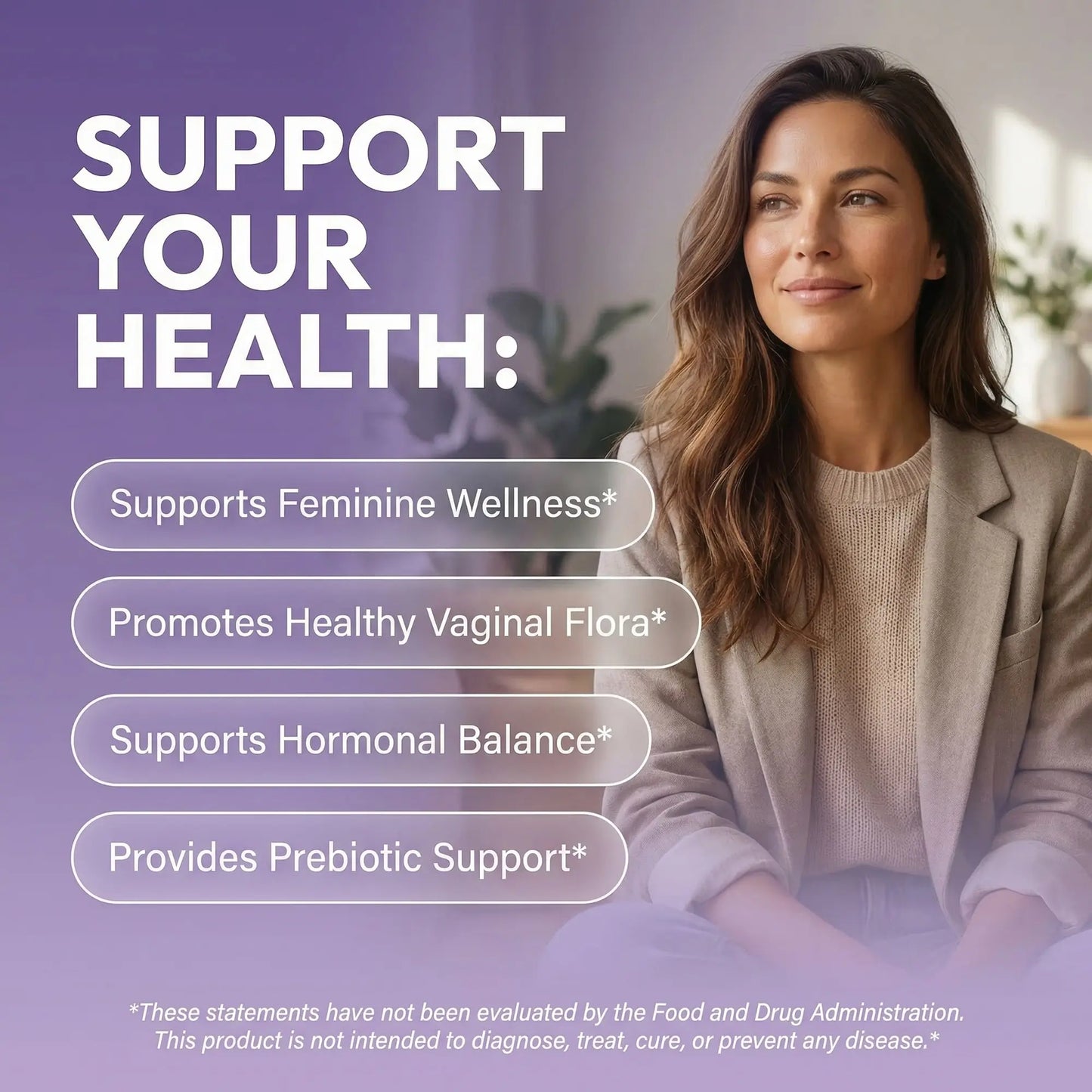 Comprehensive Feminine Care: Daily Probiotics, Prebiotics, Cranberry & D-Mannose