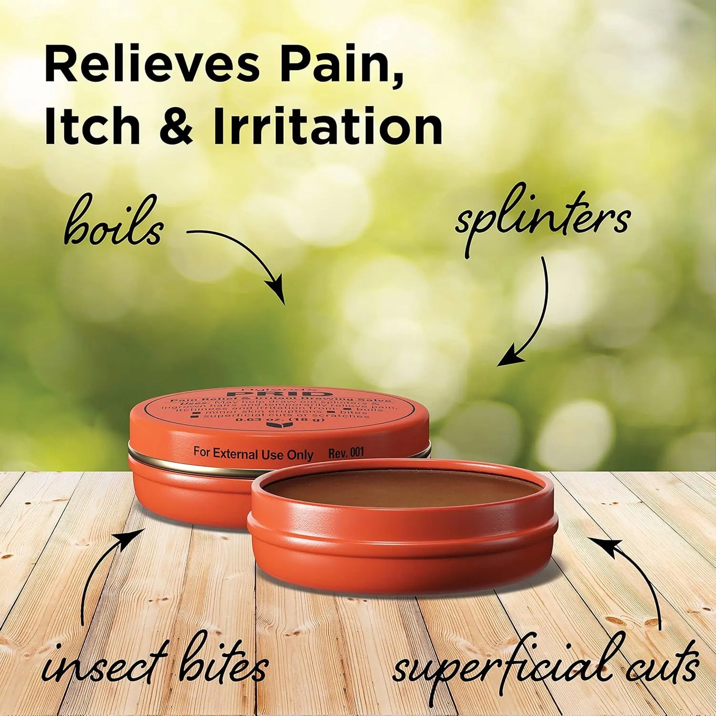 Natural Drawing Salve for Fast Relief from Splinters, Stings & Irritations
