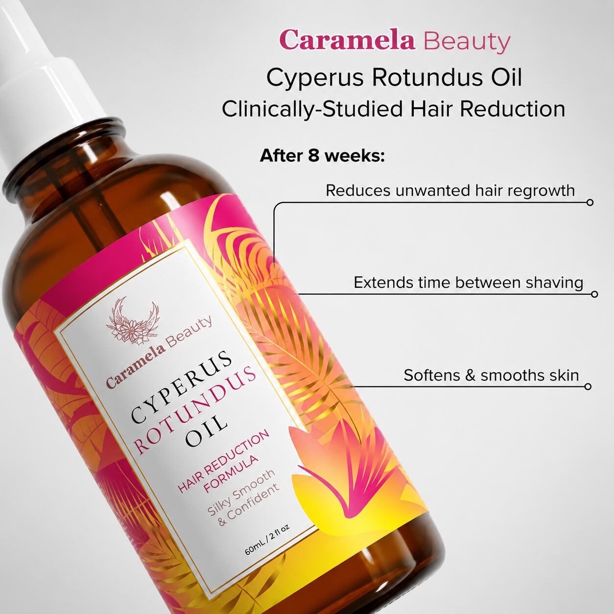 Stop Unwanted Hair Growth Naturally with Pure Cyperus Rotundus Oil