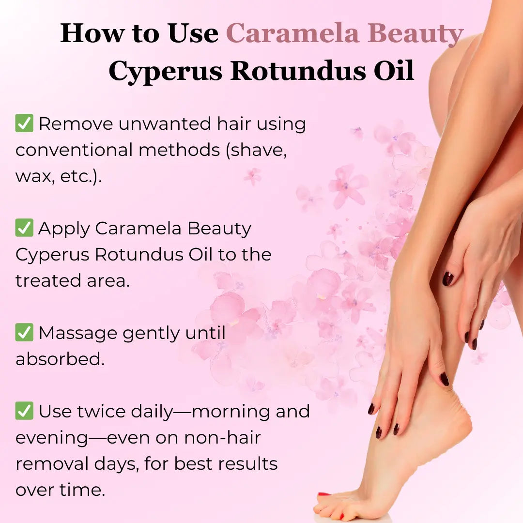 Stop Unwanted Hair Growth Naturally with Pure Cyperus Rotundus Oil