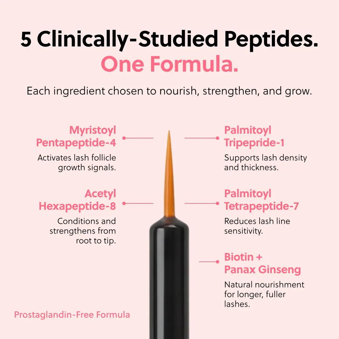 Natural Peptide Eyelash Growth Serum for Longer & Thicker Lashes