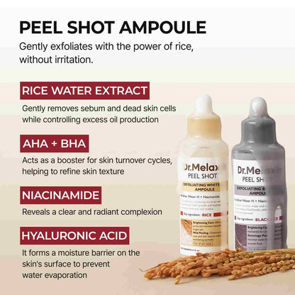 Gentle Rice Peeling Ampoule for Instant Pore-Tightening & Blackhead Removal