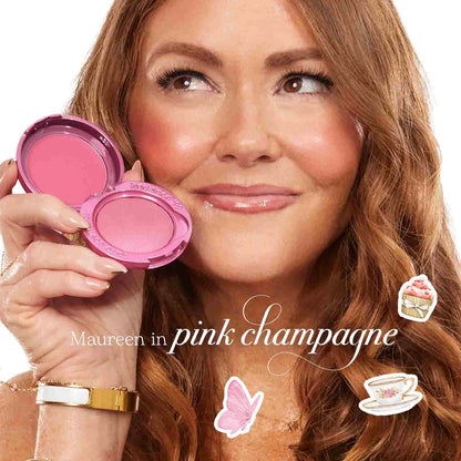 2-in-1 Radiant Cream & Powder Blush Duo with Dual-Ended Brush