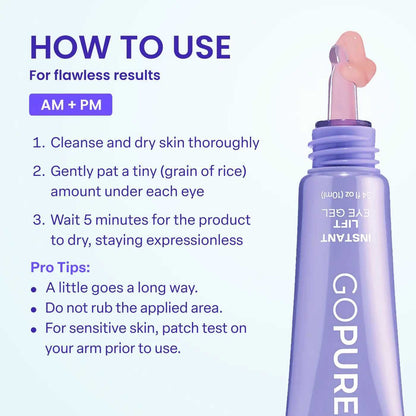 Collagen-Targeting 5-Minute Instant Lift Eye Gel: Visibly Depuff Bags & Wrinkles