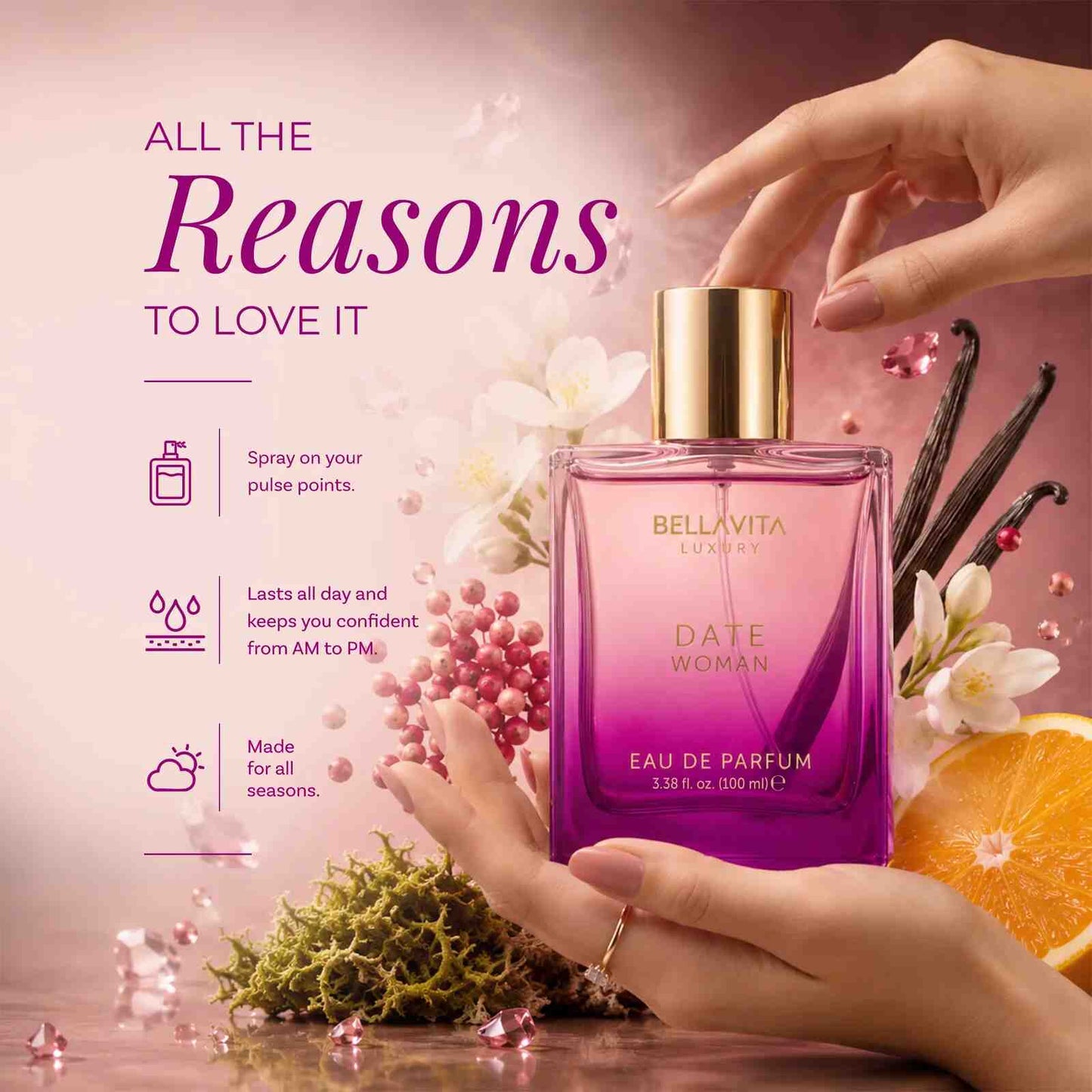 Long-Lasting Floral Fruity EDP – 100ML Romantic Women's Perfume