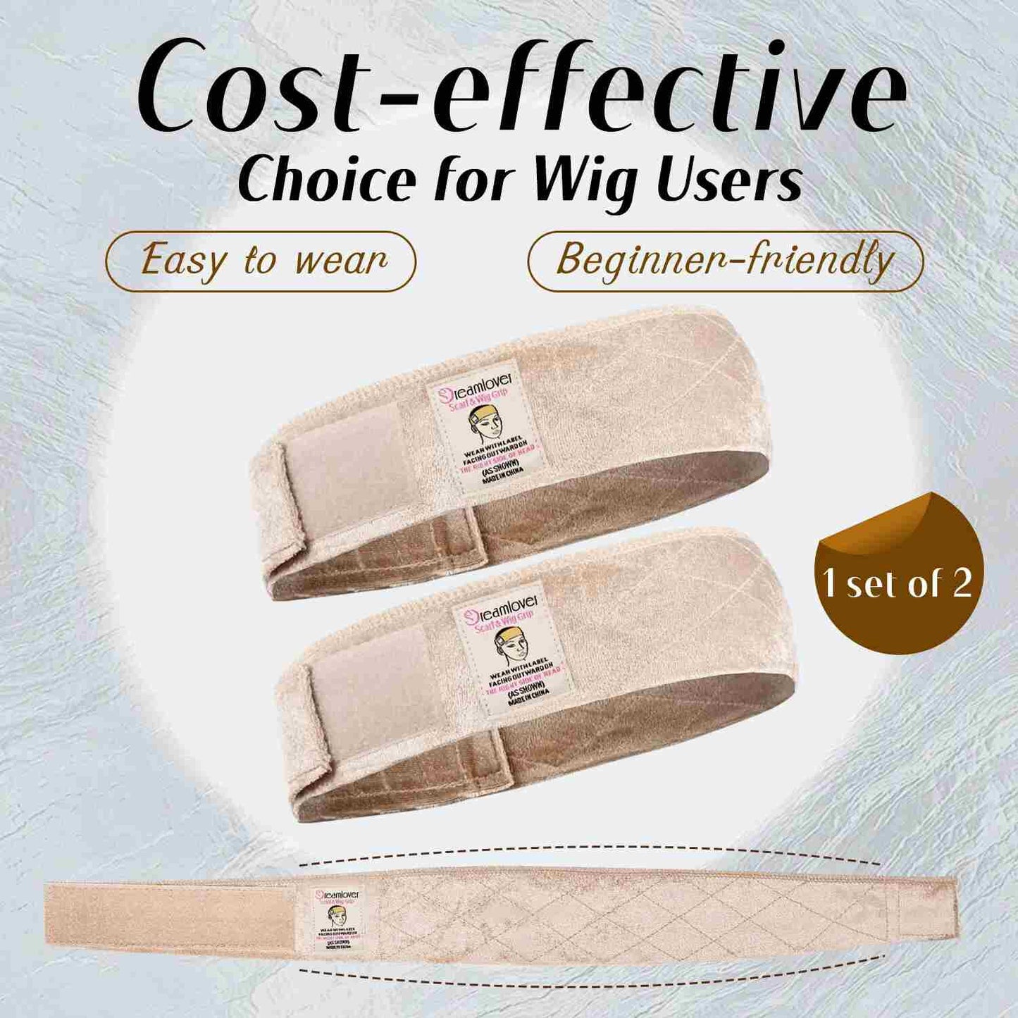 [BUY 1 GET 1 FREE] Non-Slip Adjustable Elastic Headband for Wigs, Makeup & Skincare