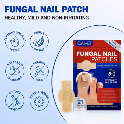 [BUY 1 GET 1 FREE] Overnight Strength Nail Health Care Patches – Extra Strength Toenail Repair Solution