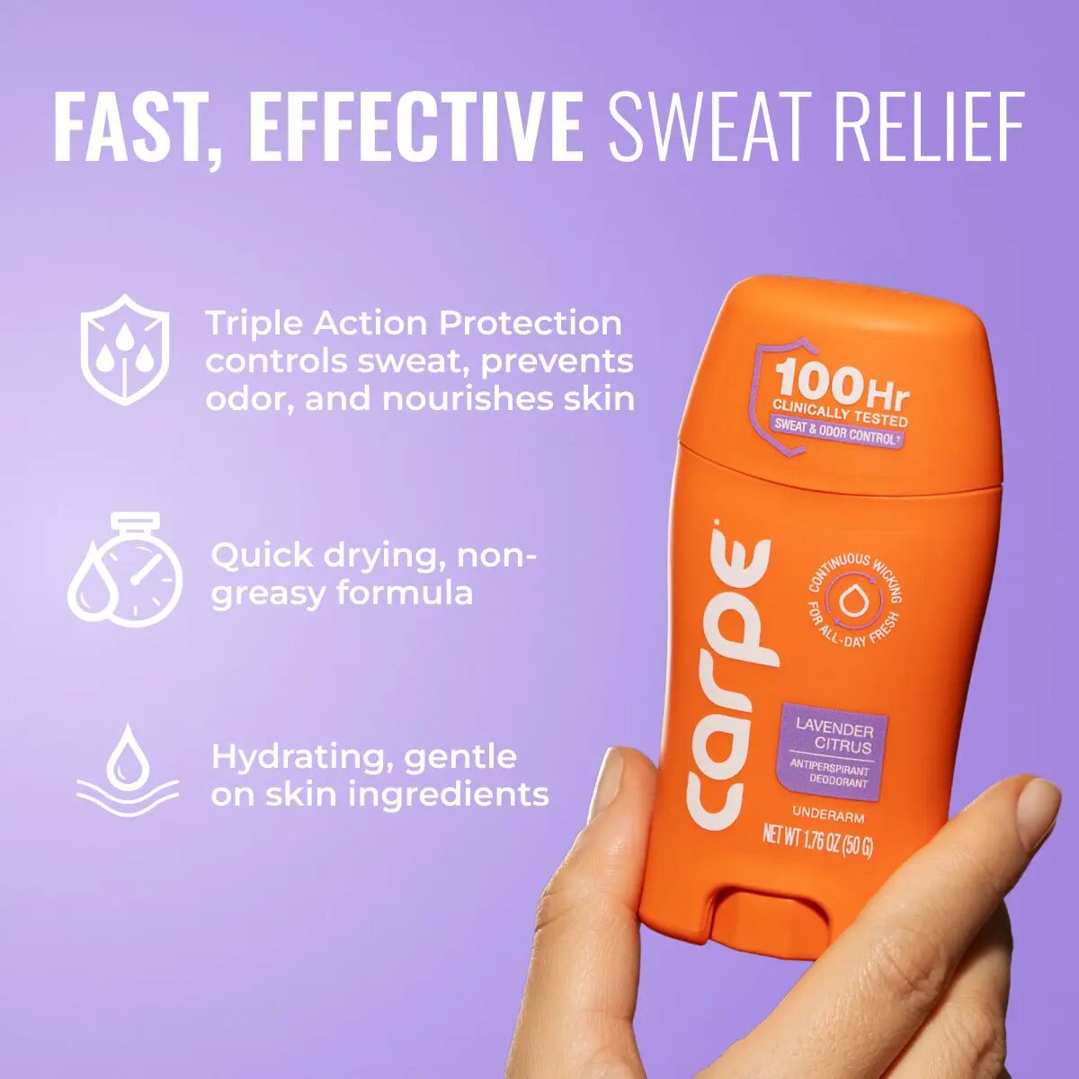 Clinical-Strength Antiperspirant Stick — 100-Hour Sweat & Odor Control