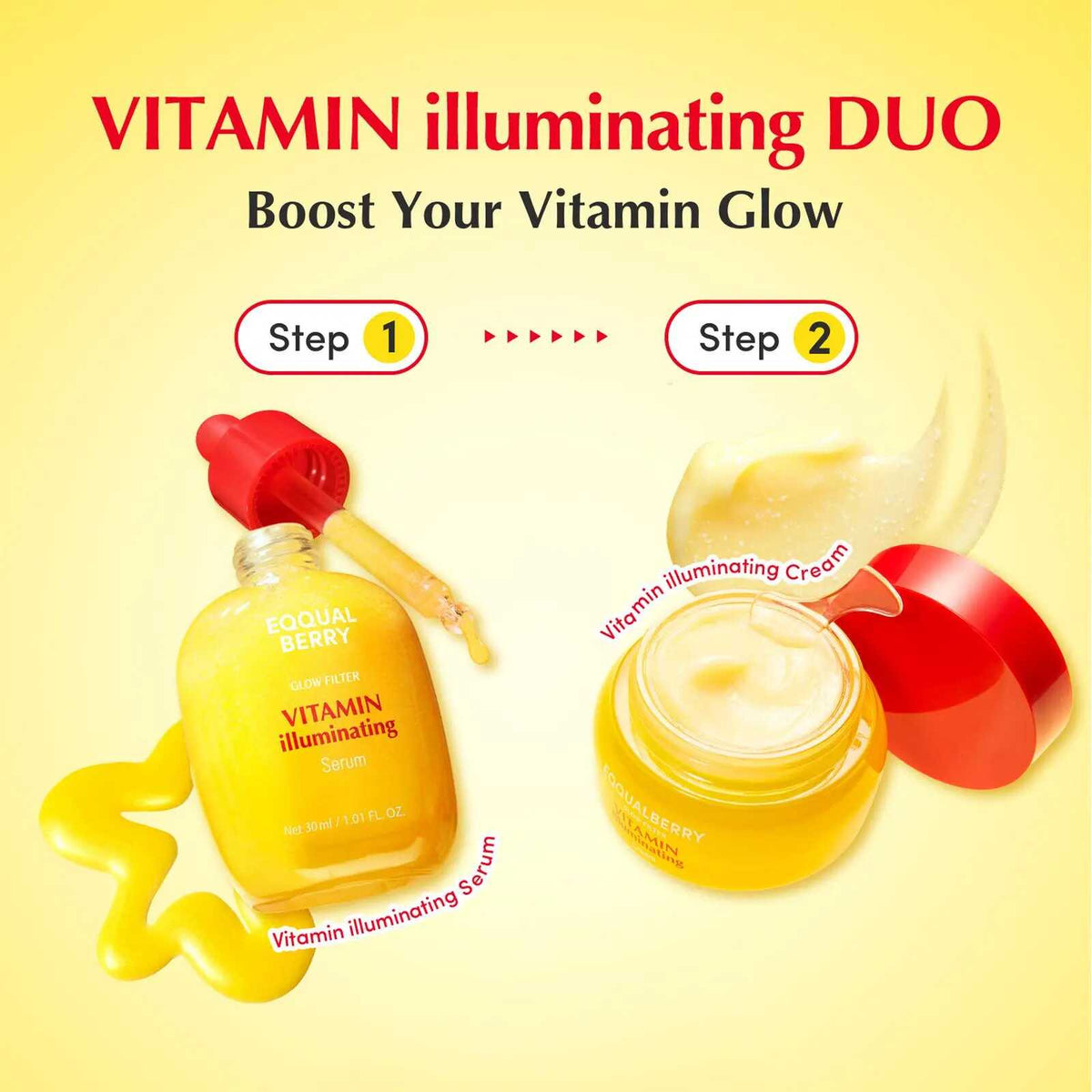 Vitamin Brightening Duo: Dark Spot Serum & Barrier Cream Set