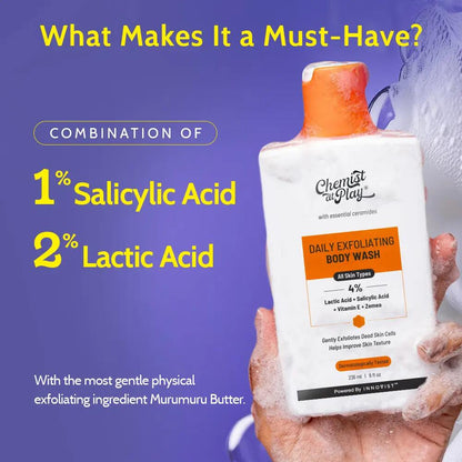 [BUY 1 GET 1 FREE] Lactic Acid Exfoliating Body Wash