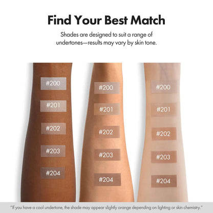 Self-Adjusting Foundation Stick with Built-in Brush