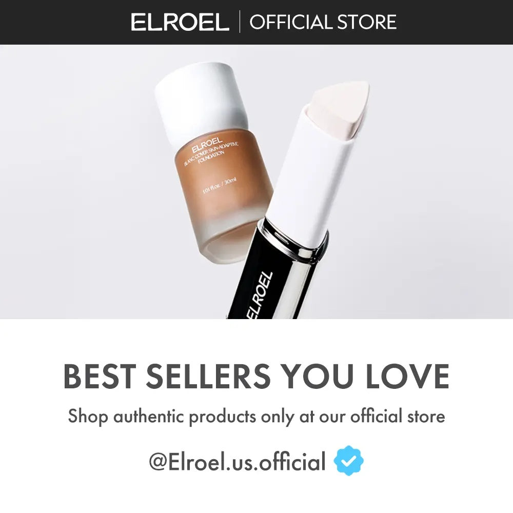 Self-Adjusting Foundation Stick with Built-in Brush