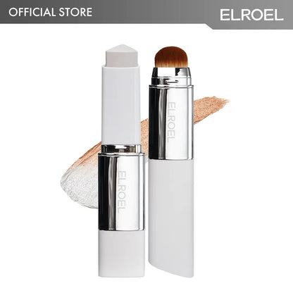 Self-Adjusting Foundation Stick with Built-in Brush