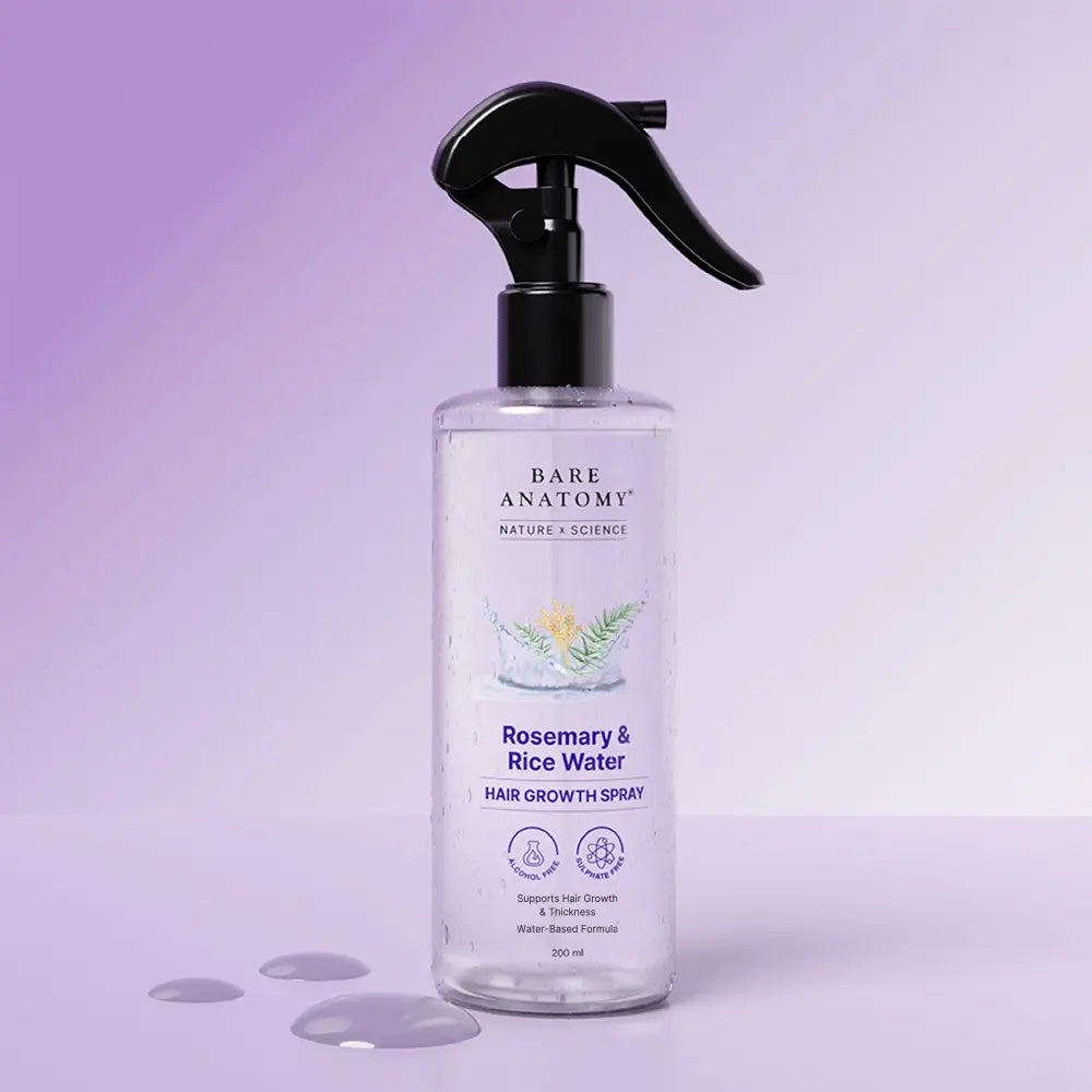 [BUY 1 GET 1 FREE] Natural Rosemary & Rice Water Hair Growth Density Spray